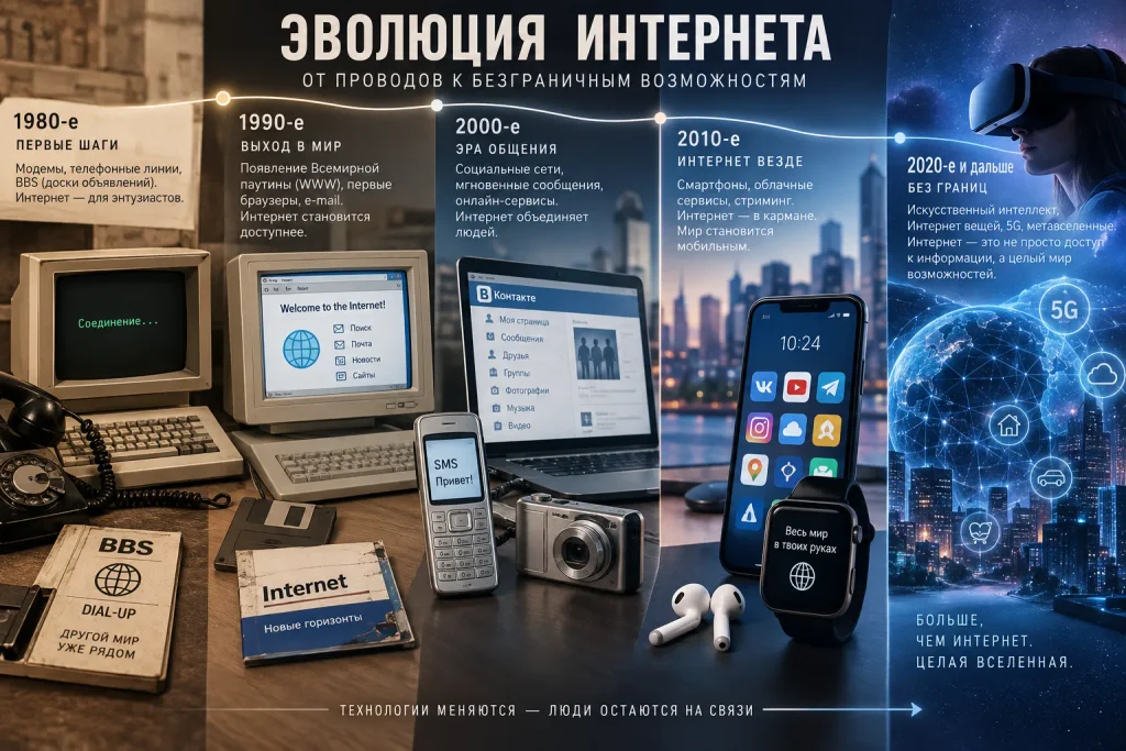 От долгих загрузок до умных помощников: как менялся Рунет за 30 лет