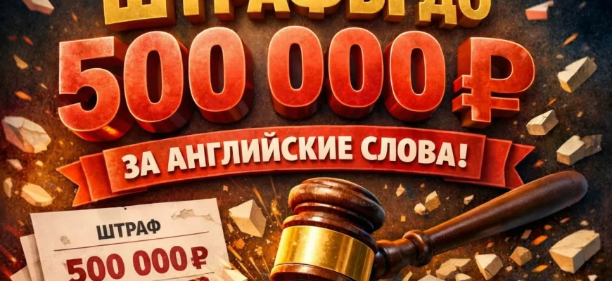 Штрафы за английские слова